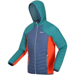 Męski softshell z kapturem Trutton | Niebiesko-zielony
