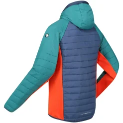 Męski softshell z kapturem Trutton | Niebiesko-zielony