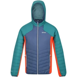 Męski softshell z kapturem Trutton | Niebiesko-zielony
