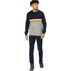 Męski sweter z dzianiny Kaelen | Granatowy