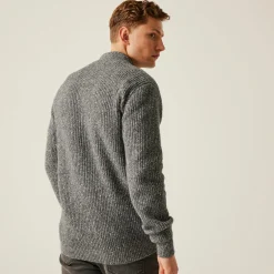 Męski sweter z dzianiny Solomon | Ciemnoszary