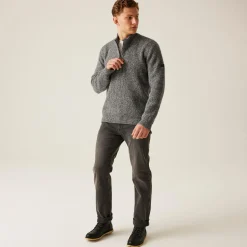 Męski sweter z dzianiny Solomon | Ciemnoszary