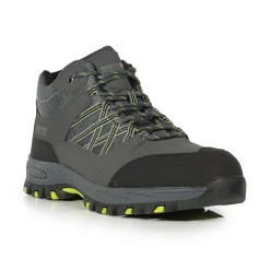 Męskie buty robocze ochronne Sandstone | Szaro-limonkowy