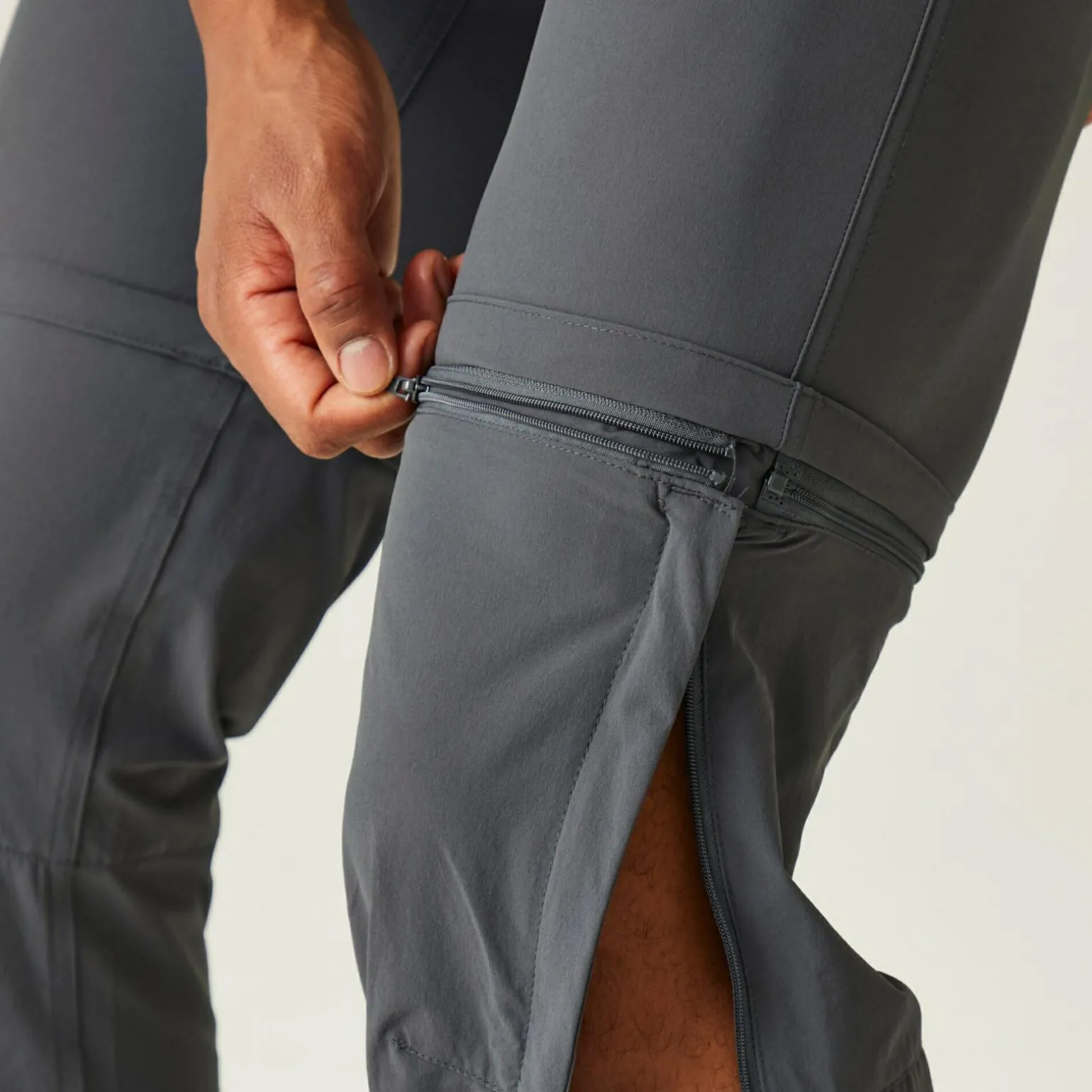 Męskie spodnie trekkingowe Xert Stretch III Zip Off | Szary