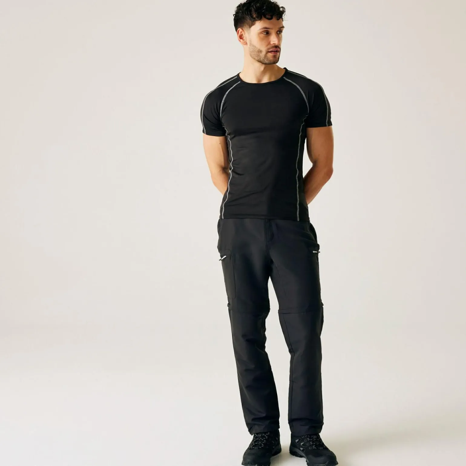 Męskie spodnie z odpinanymi nogawkami Leesville III Zip Off | Szary