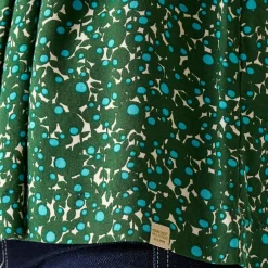 Orla Kiely - Damska bluzka z długim rękawem | Zielony we wzór