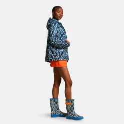 Orla Kiely - Damska kurtka kieszonkowa Summer Pack-It | Granatowy