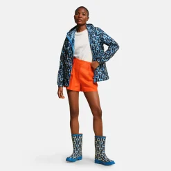 Orla Kiely - Damska kurtka kieszonkowa Summer Pack-It | Granatowy