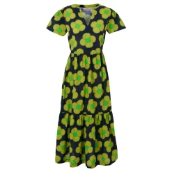 Orla Kiely - Damska sukienka Tiered Midi | Niebieski