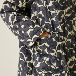 Orla Kiely - Damski płaszcz ocieplany Long Length | Szary