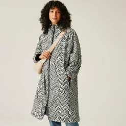 Orla Kiely - Damski płaszcz plażowy wodoodporny Changing Robe | Czarny