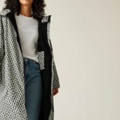 Orla Kiely - Damski płaszcz plażowy wodoodporny Changing Robe | Czarny