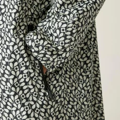 Orla Kiely - Damski płaszcz plażowy wodoodporny Changing Robe | Czarny