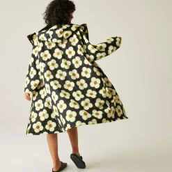 Orla Kiely - Damski płaszcz plażowy wodoodporny Changing Robe | Czarny