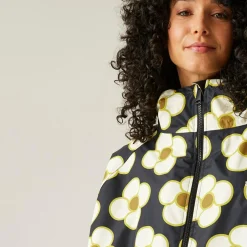 Orla Kiely - Damski płaszcz plażowy wodoodporny Changing Robe | Czarny