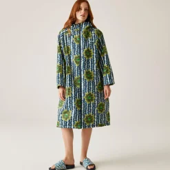 Orla Kiely - Damski płaszcz plażowy wodoodporny Changing Robe | Zielony