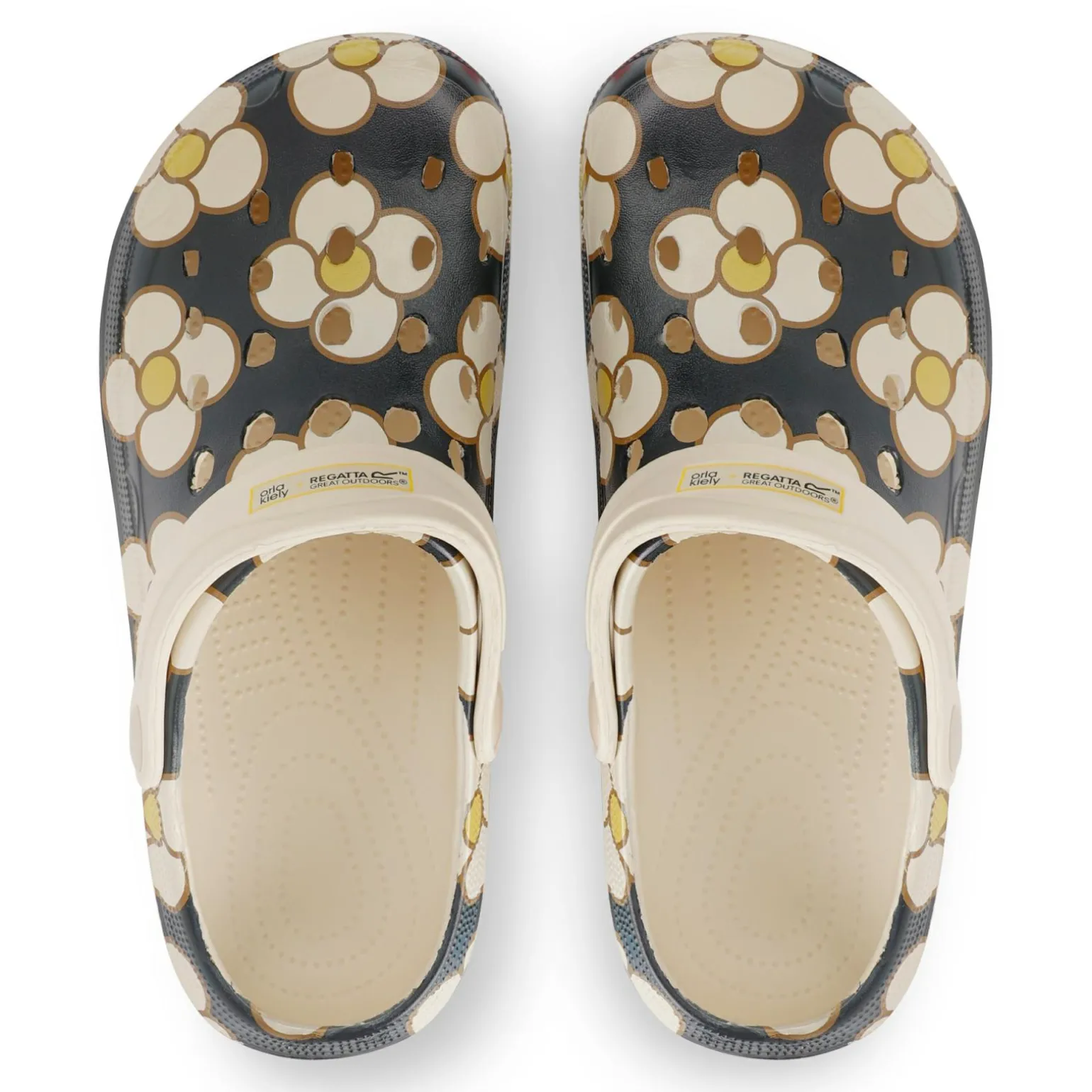 Orla Kiely - Damskie sandały Clog | Czarny
