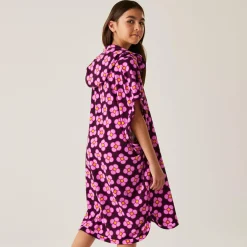 Orla Kiely - Dziewczęcy ręcznik plażowy Towelling Robe | Czerwony