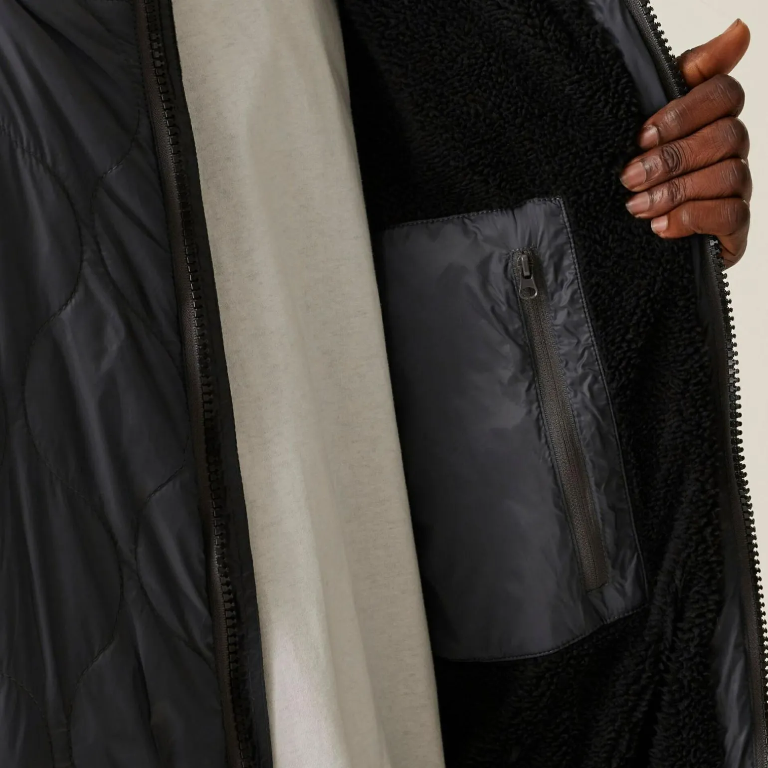 Unisex płaszcz plażowy Quilted | Szary