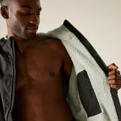 Unisex płaszcz plażowy wodoodporny Changing Robe | Czarny
