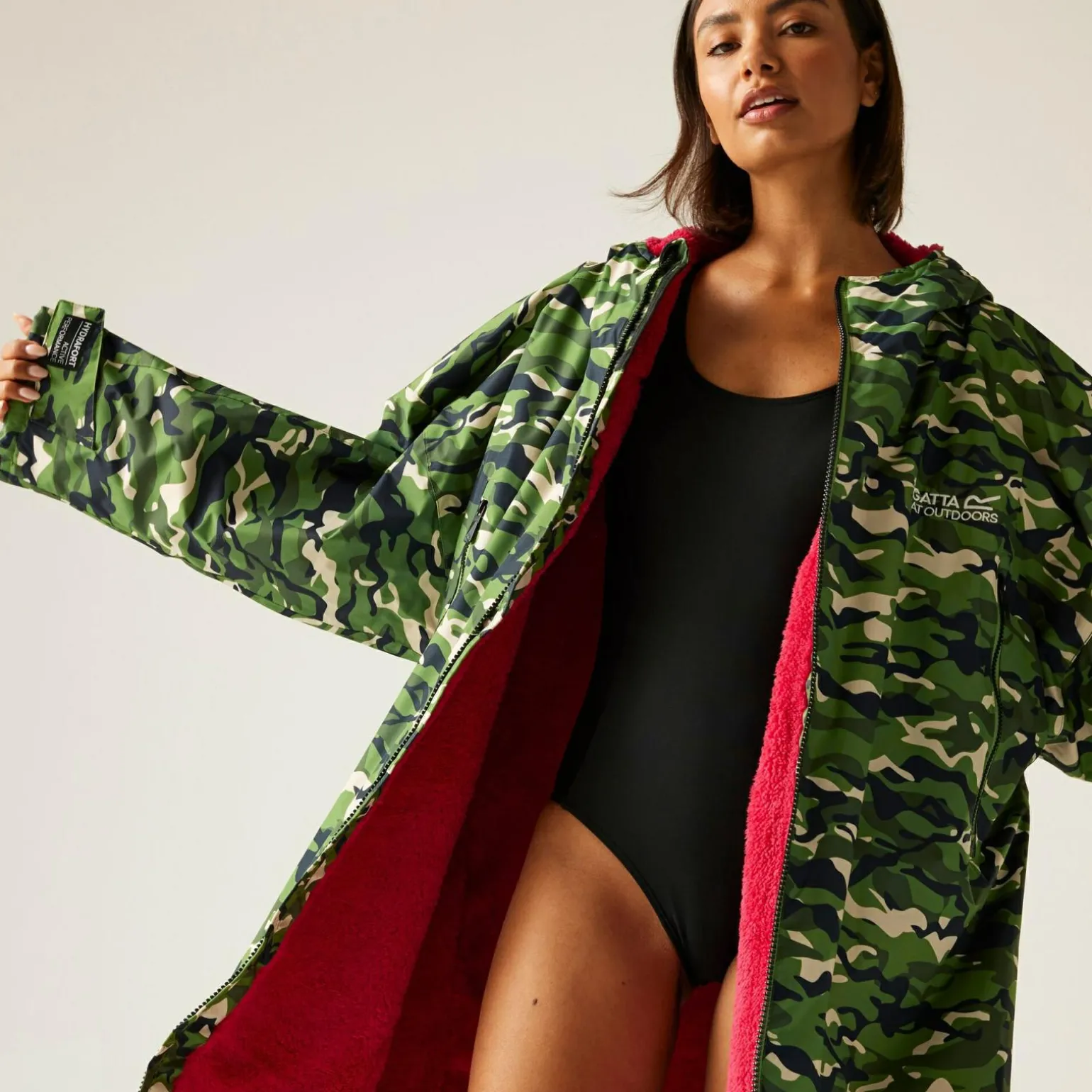 Unisex płaszcz plażowy wodoodporny Changing Robe | Jasnozielony